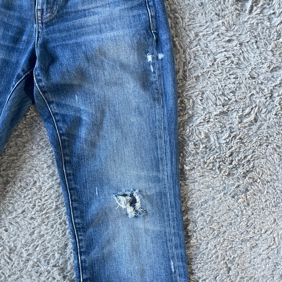 Madewell Slim Boyjean Boyfriend Distressed Mid Rise Medium Wash Jeans Sz 28 - Picture 2 of 8